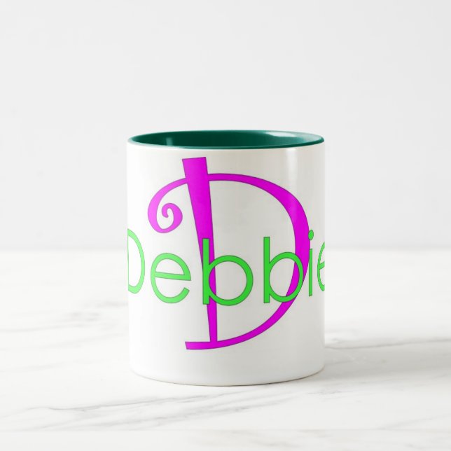 Café Em Dois Tons Caneca personalizada de "Debbie" (Centro)