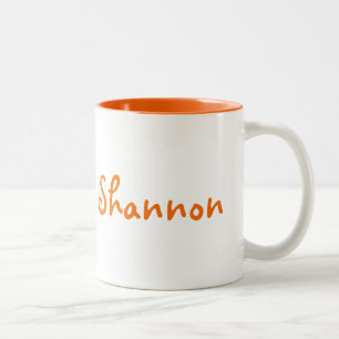Café Em Dois Tons Caneca personalizada de duas cores laranja e branc
