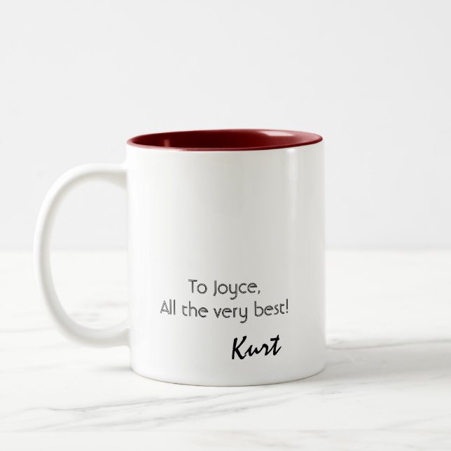 Café Em Dois Tons Caneca personalizada de Kurt Bestor (Esquerda)