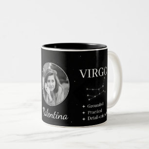Café Em Dois Tons Caneca personalizada de Virgem com Nome e Caracter