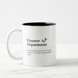 Café Em Dois Tons Caneca Personalizada do Departamento de Finanças