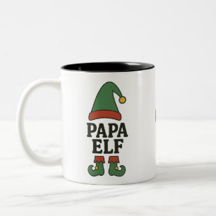 Café Em Dois Tons Caneca Personalizada do Papai Elfo – Presente de N