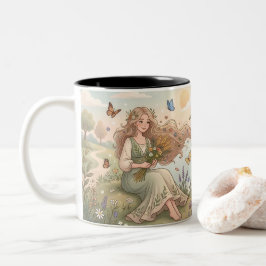 Café Em Dois Tons Caneca Personalizada do Zodíaco de Virgem