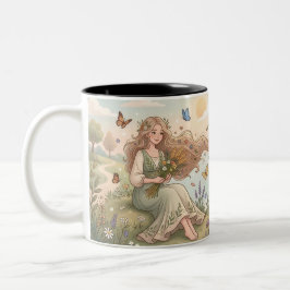 Café Em Dois Tons Caneca Personalizada do Zodíaco de Virgem