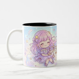Café Em Dois Tons Caneca Personalizada Fofa do Zodíaco de Libra