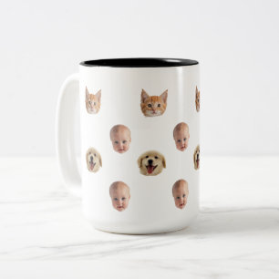 Café Em Dois Tons Caneca Personalizada Rostos de Família Fotos 2