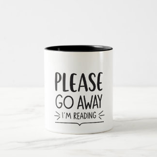 Café Em Dois Tons Caneca Por Favor Vá Embora Estou Lendo – Amante de