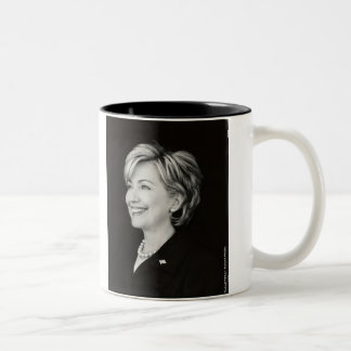 Café Em Dois Tons Caneca presidencial do retrato de Hillary