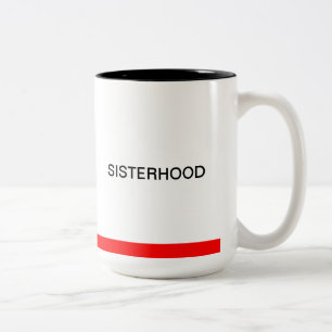Café Em Dois Tons Caneca preta/vermelha da irmandade de ACS