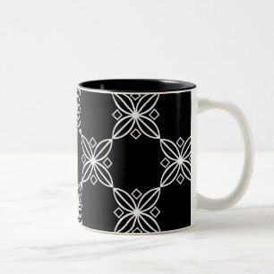 Café Em Dois Tons Caneca preto e branco de Deco da arte moderna