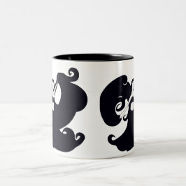 Café Em Dois Tons Caneca preto e branco dos dançarinos de barriga