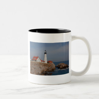 Café Em Dois Tons Caneca principal do farol de Portland