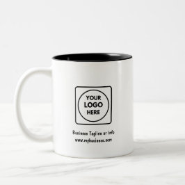 Café Em Dois Tons Caneca promocional de negócios com logotipo person