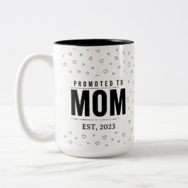 Café Em Dois Tons Caneca Promovida a Mamãe 2026 Presente para Mãe de