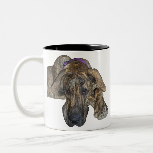 Café Em Dois Tons Caneca rajado de great dane (Esquerda)