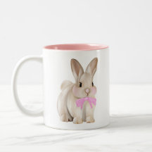 Caneca Rosa de Coelhinho Fofo