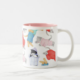 CAFÉ EM DOIS TONS CANECA ROSA DE DUAS CORES CATS PAJAMAS