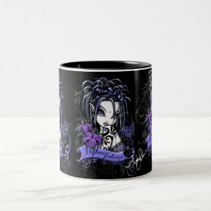 Café Em Dois Tons Caneca roxa da borboleta de Sophia Lilly