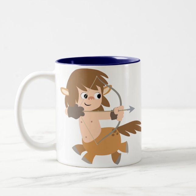 Café Em Dois Tons Caneca Sagitário Centauro de Desenho Animado Fofo (Esquerda)