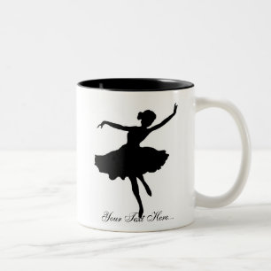 Café Em Dois Tons Caneca "Silhueta de Bailarina"