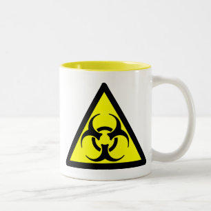 Café Em Dois Tons Caneca Símbolo de Biohazard