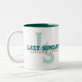 Café Em Dois Tons Caneca simples de domingo preguiçosa.