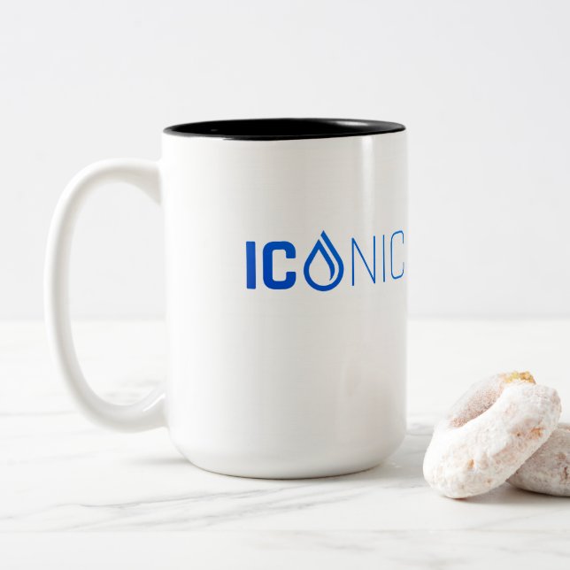 Café Em Dois Tons Caneca super de 15 onças (Com Donut)