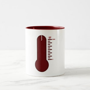 Café Em Dois Tons Caneca Termômetro de Estresse
