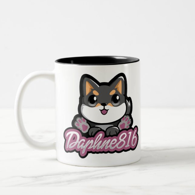 Café Em Dois Tons Caneca tomada partido dobro de Daphne 816 (Esquerda)