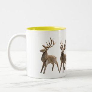 Café Em Dois Tons Caneca Trio Rena de Origami