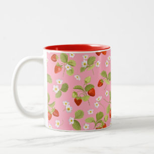 Café Em Dois Tons Caneca Two Tone Jardim de Morango