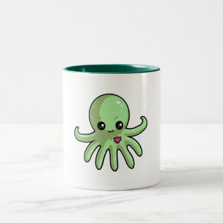 Café Em Dois Tons Caneca v.2 do polvo de Lil