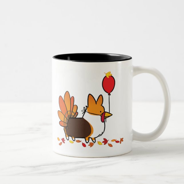 Café Em Dois Tons Caneca vermelha |CorgiThings de Turquia da acção (Direita)