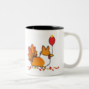 Café Em Dois Tons Caneca vermelha   CorgiThings do Corgi de Turquia
