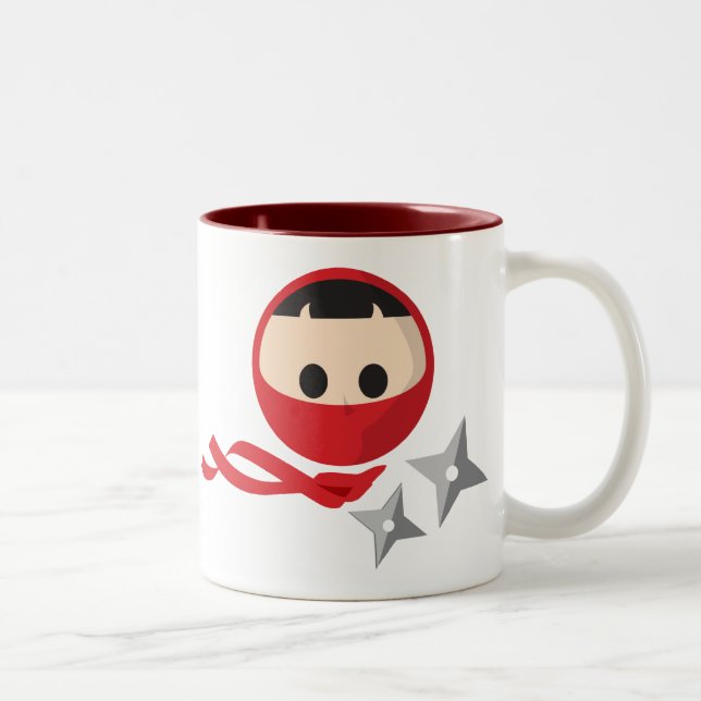 Café Em Dois Tons Caneca vermelha de Ninja (Direita)