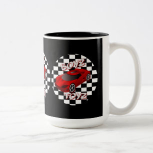 Café Em Dois Tons Caneca vermelha do carro de esportes dos