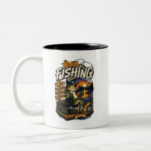 Café Em Dois Tons Caneca Vintage de Pescador de Robalo
