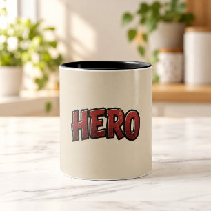 Café Em Dois Tons CANHÃO Caneca de Letra Vintage de Quadrinhos