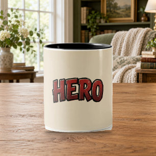 Café Em Dois Tons CANHÃO Caneca de Letra Vintage de Quadrinhos