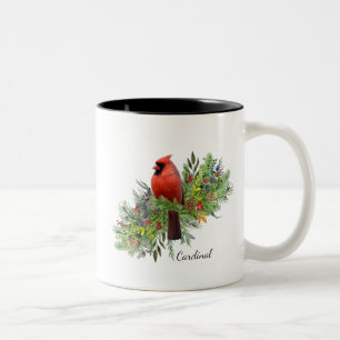 Café Em Dois Tons Cardinal da Caneca de Pássaro