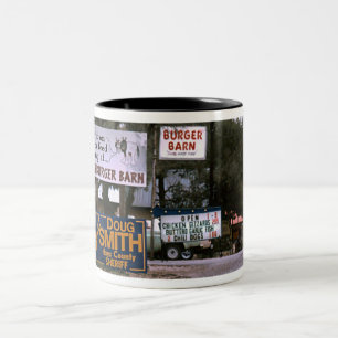 Café Em Dois Tons Celeiro Wimberley do hamburguer, caneca de Texas