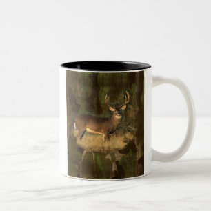 Café Em Dois Tons Cervos do Grunge e caneca de Camoflage