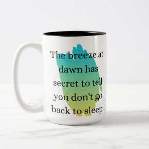 Café Em Dois Tons Citação da caneca de presente