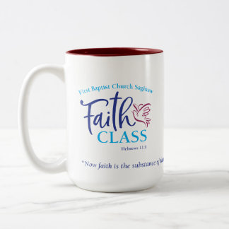 Café Em Dois Tons Classe da fé de FBC Saginaw 15 onças. caneca ou