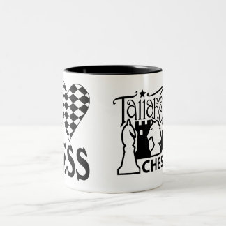 Café Em Dois Tons Clube de xadrez de Tallahassee eu amo a caneca da