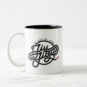 Café Em Dois Tons Coma, durma, role, repita a caneca TwoTone de  