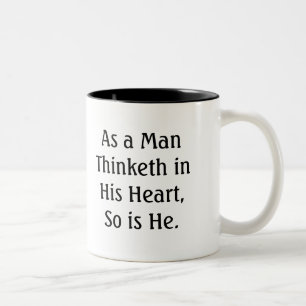 Café Em Dois Tons Como uma caneca de Thinketh do homem