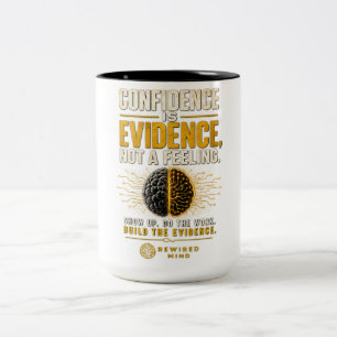 Café Em Dois Tons Confiança É Evidência Caneca de Duas Cores Rewir