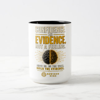 Café Em Dois Tons Confiança É Evidência | Caneca de Duas Cores Rewir