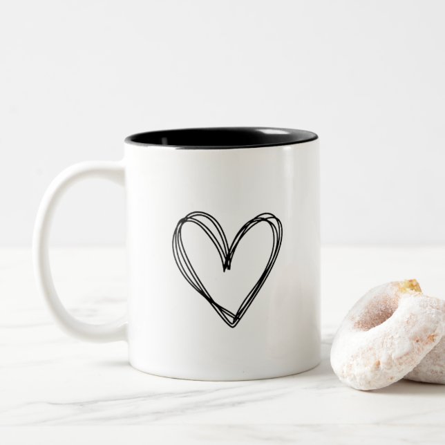 Café Em Dois Tons Crie Sua Própria Caneca de Citação Personalizada (Com Donut)